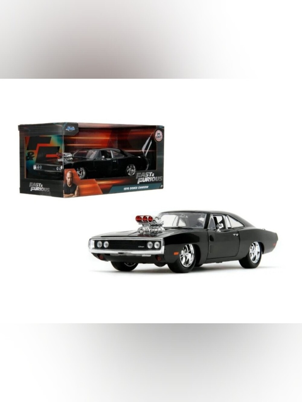 Fast & Furious 1970 Dodge Charger Die-Cast Model - Black